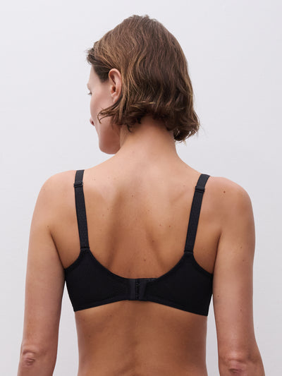 Chantelle Fleurs Half-Cup Balcony Bra Black