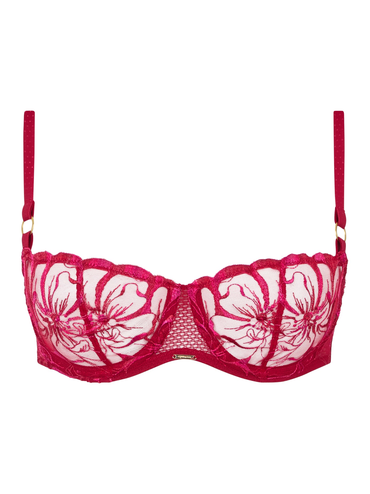Chantelle Fleurs Half-Cup Balcony Bra Pomme d'Amour
