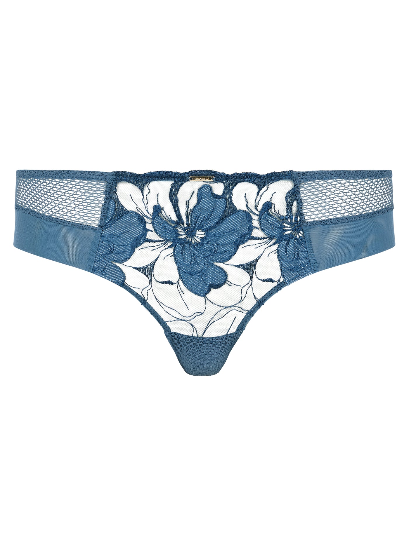 Chantelle Fleurs Revealing Shorty Jeans Blue Denim