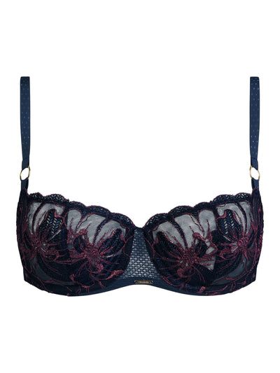 Chantelle Fleurs Signature Half-Cup Balcony Bra Sailing Blue Lurex