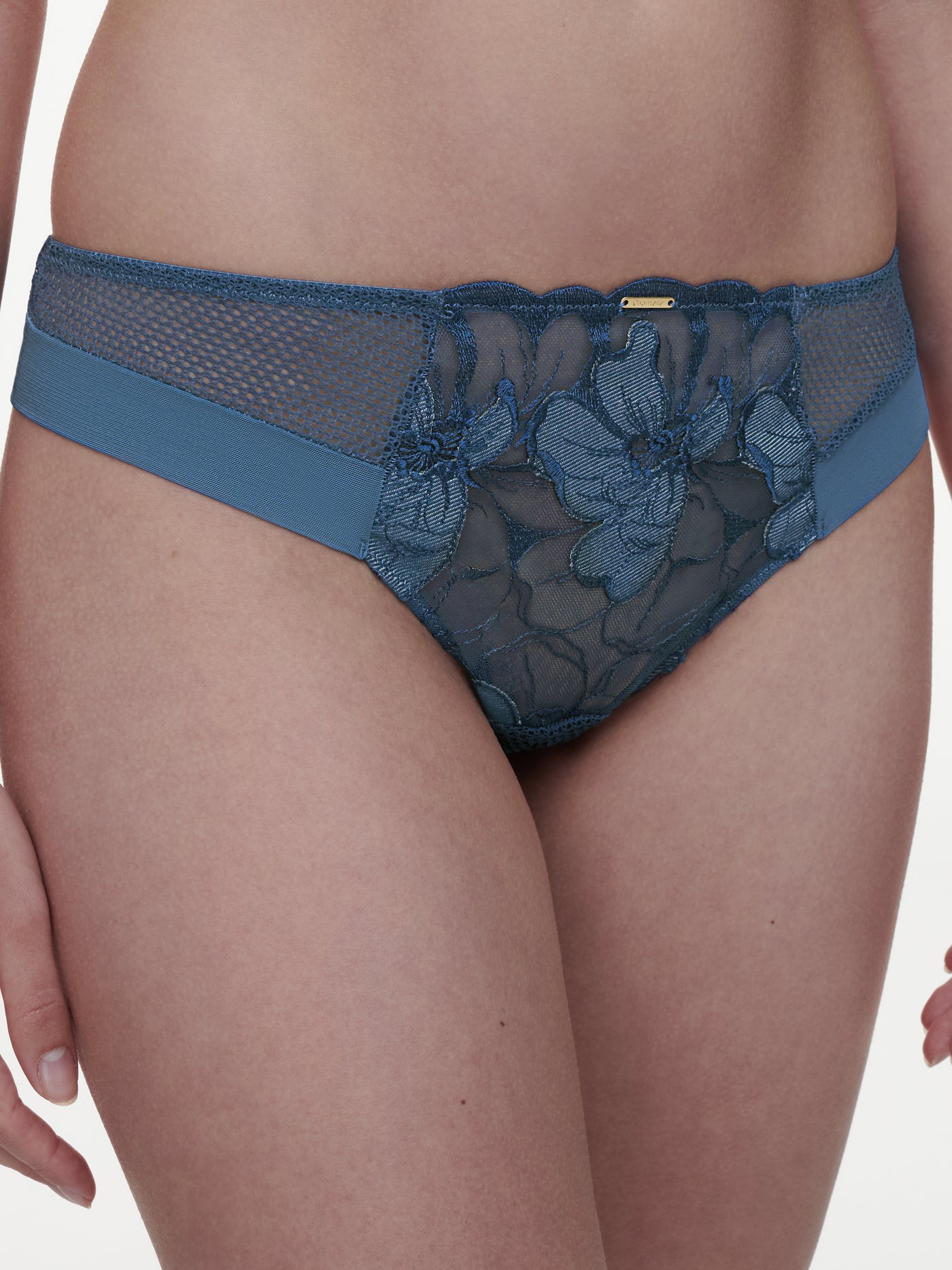 Chantelle Fleurs Revealing Shorty Jeans Blue Denim