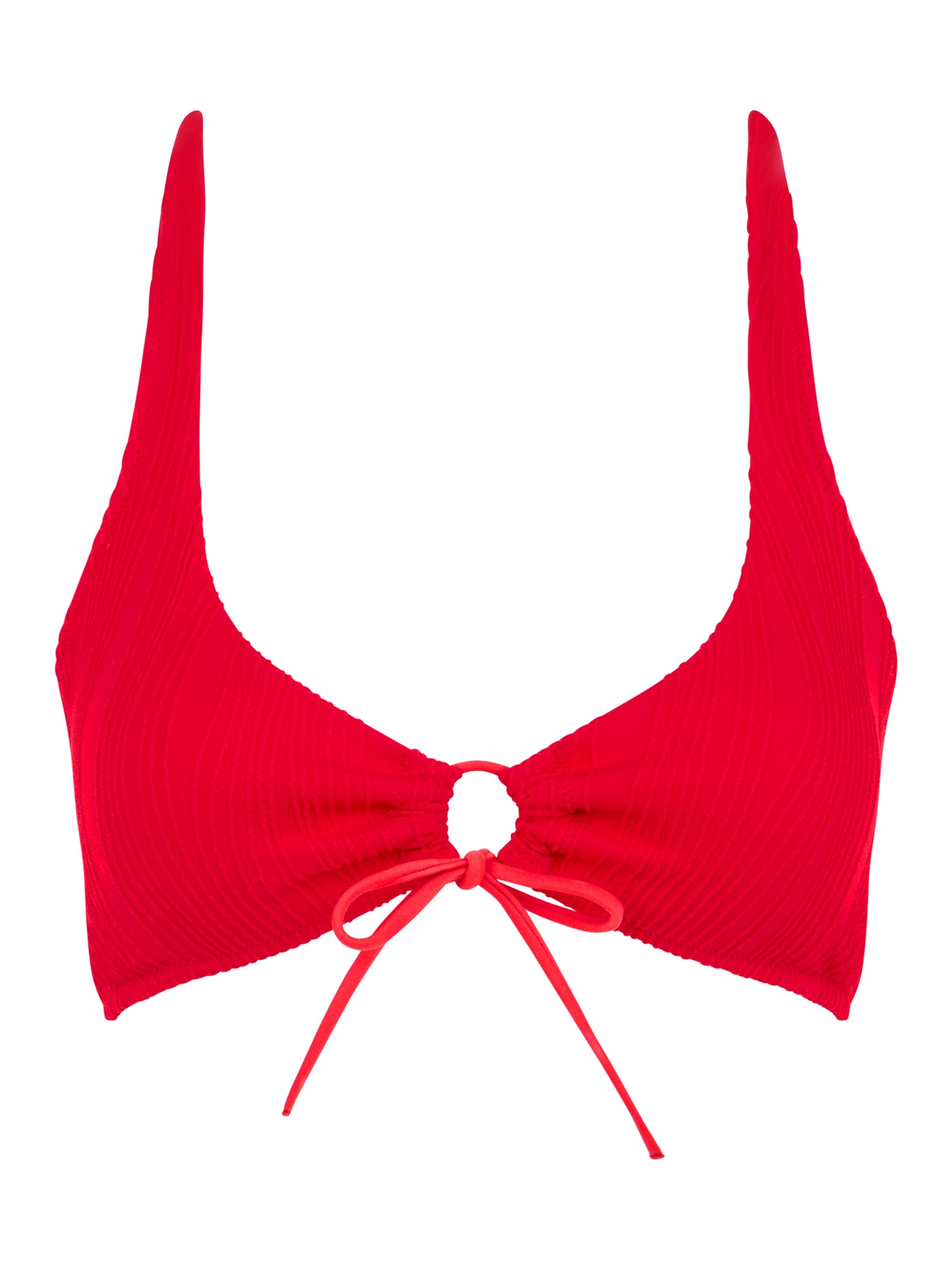 Chantelle Pulp Beachwear wirefree bikini top halter Cherry red