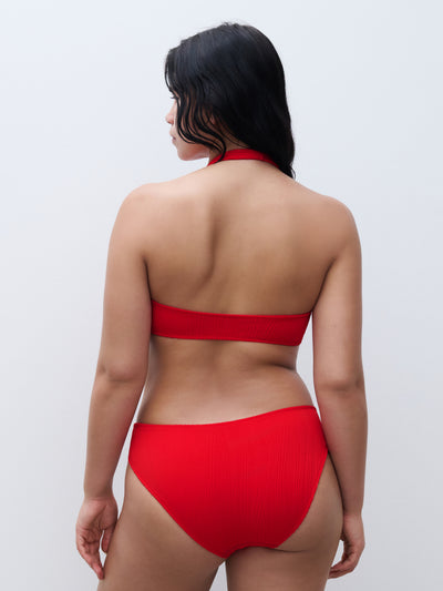 Chantelle Pulp Beachwear wirefree bikini top halter Cherry red
