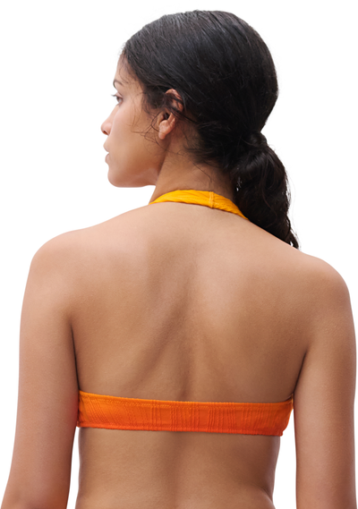 Chantelle Pulp Beachwear wirefree bikini top halter Sunrise tie & dye