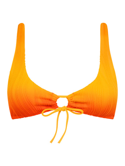 Chantelle Pulp Beachwear wirefree bikini top halter Sunrise tie & dye