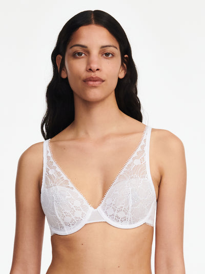 Chantelle Day to Night Plunge underwired bra White