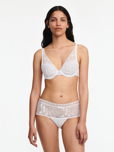 Chantelle Day to Night Plunge underwired bra White