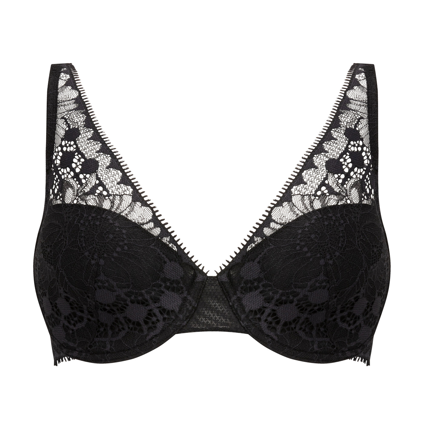 Chantelle Day to Night Plunge underwired bra black