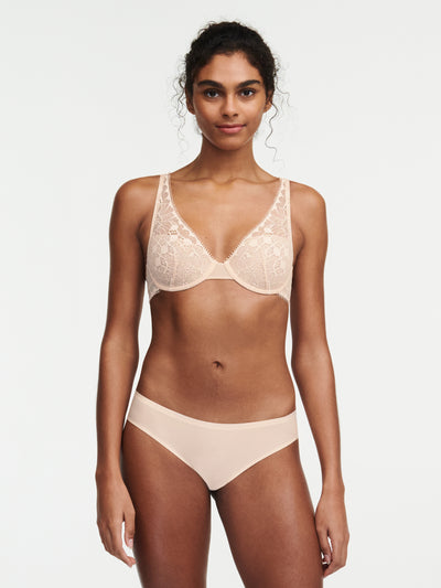 Chantelle Day to Night Plunge underwired bra Golden Beige