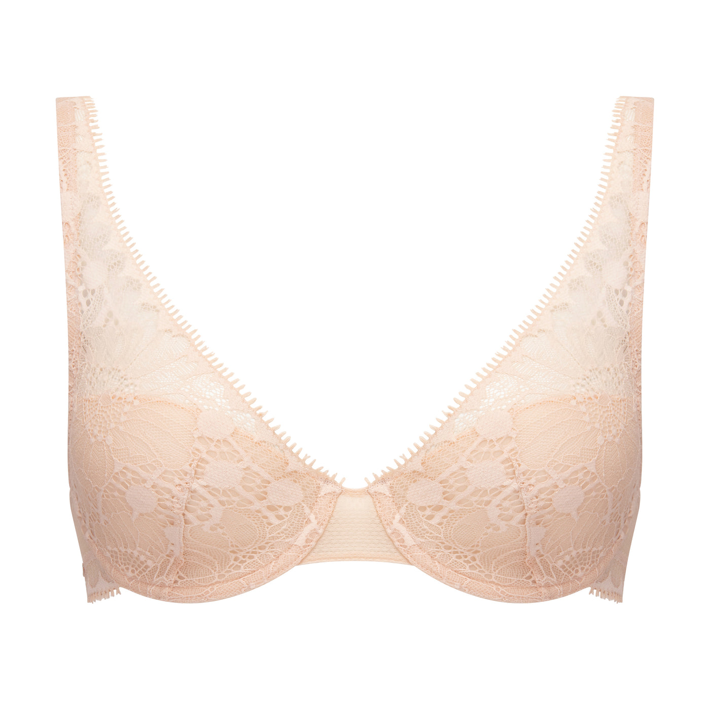 Chantelle Day to Night Plunge underwired bra Golden Beige