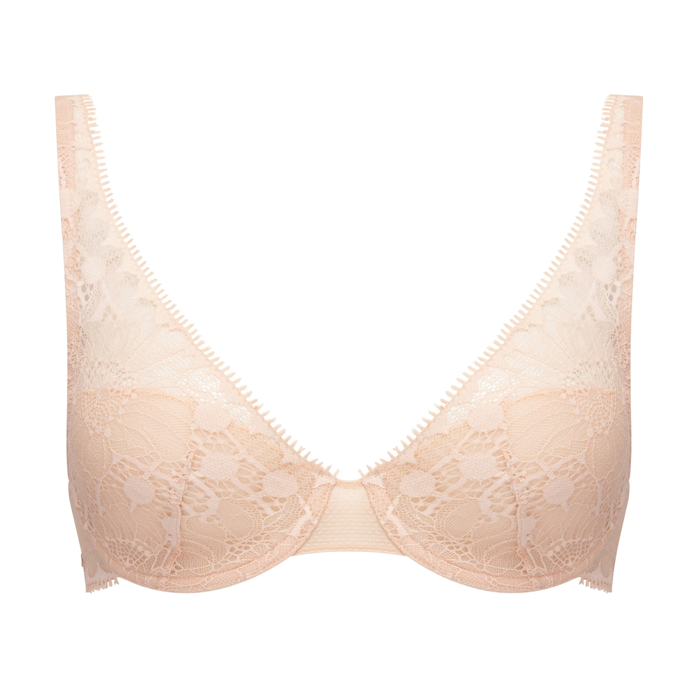 Chantelle Day to Night Plunge underwired bra Golden Beige