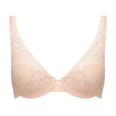 Chantelle Day to Night Plunge underwired bra Golden Beige