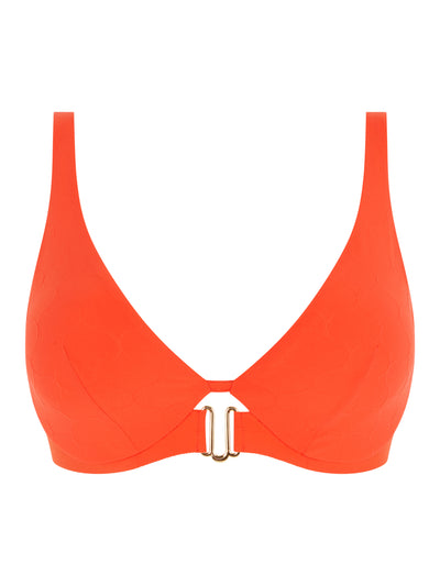 Chantelle Beachwear Glow wire plunge bikini bra Bright Orange
