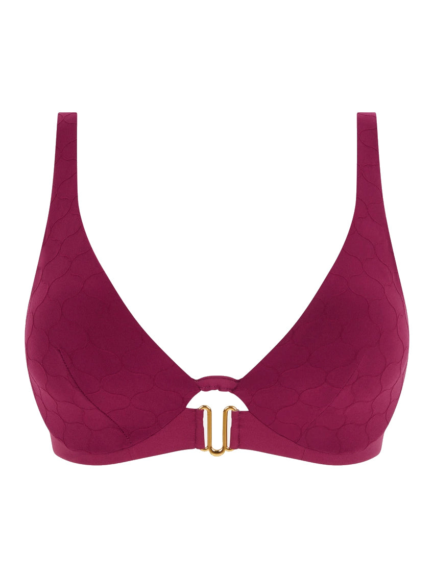 Chantelle Beachwear Glow wire plunge bikini bra Purple