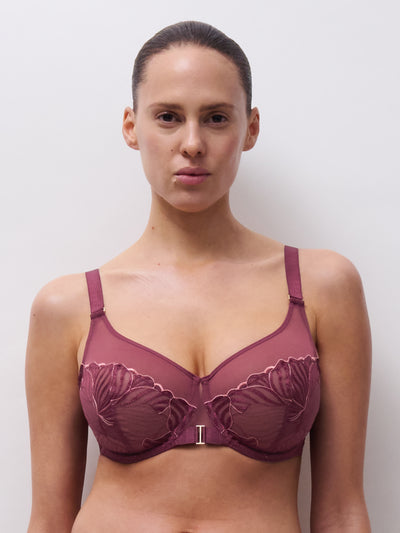 Chantelle Legend Very covering underwired bra Sienna/Guava