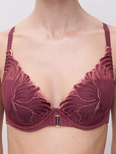 Chantelle Legend Plunge t-shirt bra Sienna/Guava