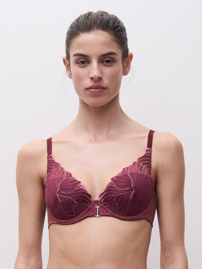 Chantelle Legend Plunge t-shirt bra Sienna/Guava