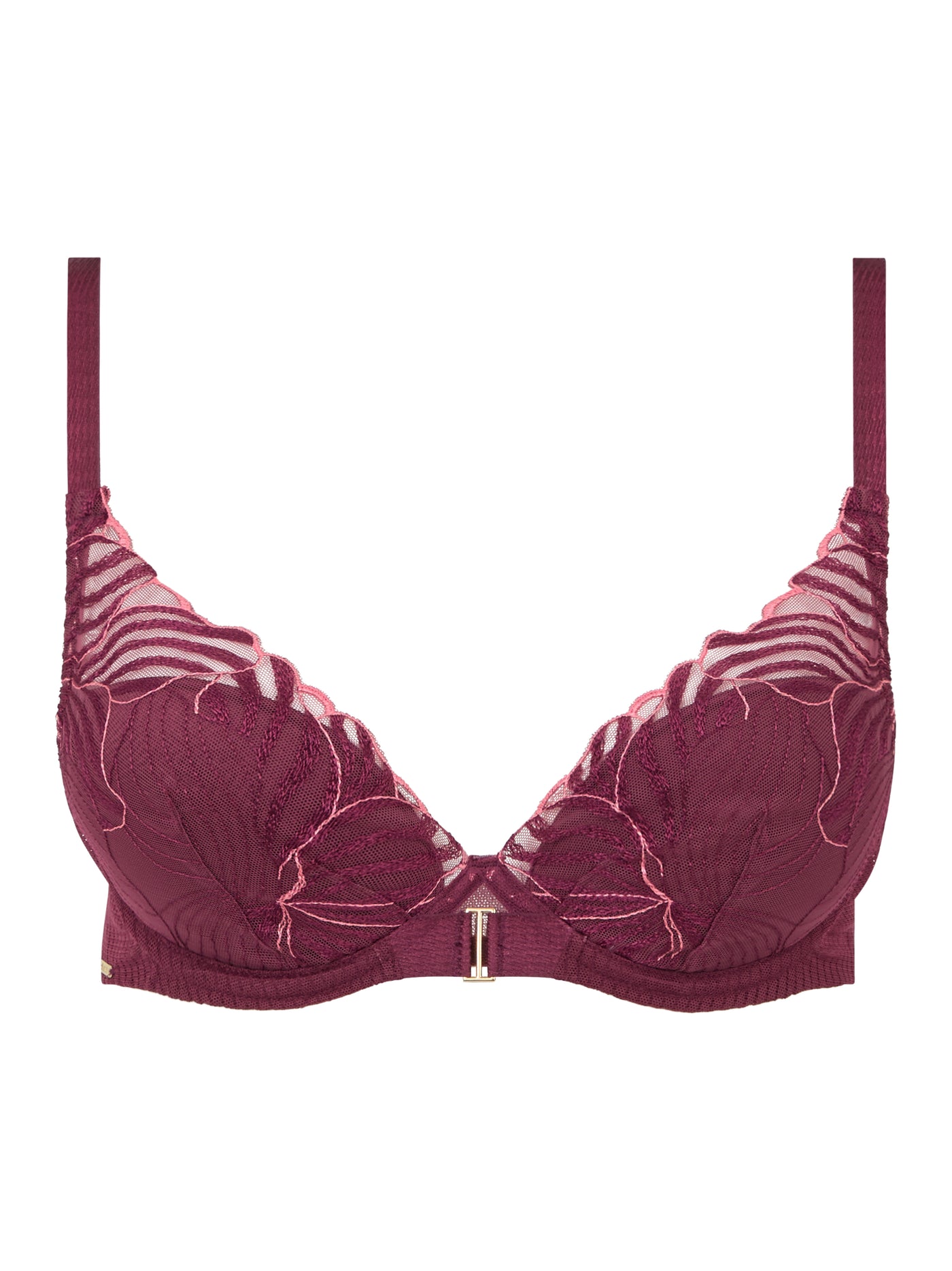 Chantelle Legend Plunge t-shirt bra Sienna/Guava