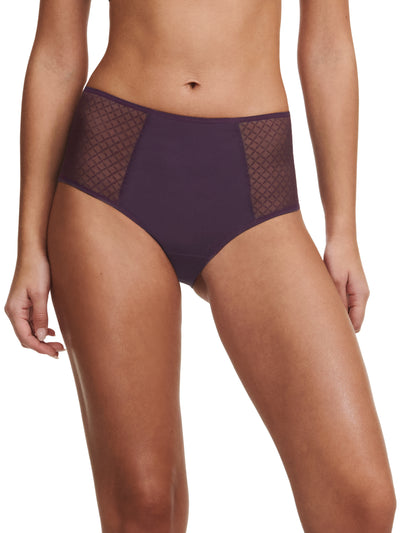 Chantelle Norah Chic High-waisted Full brief Aubergine