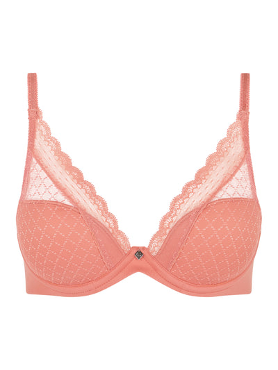 Chantelle Norah Chic Plunge T-shirt Bra Rose canyon