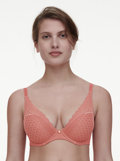 Chantelle Norah Chic Plunge T-shirt Bra Rose canyon