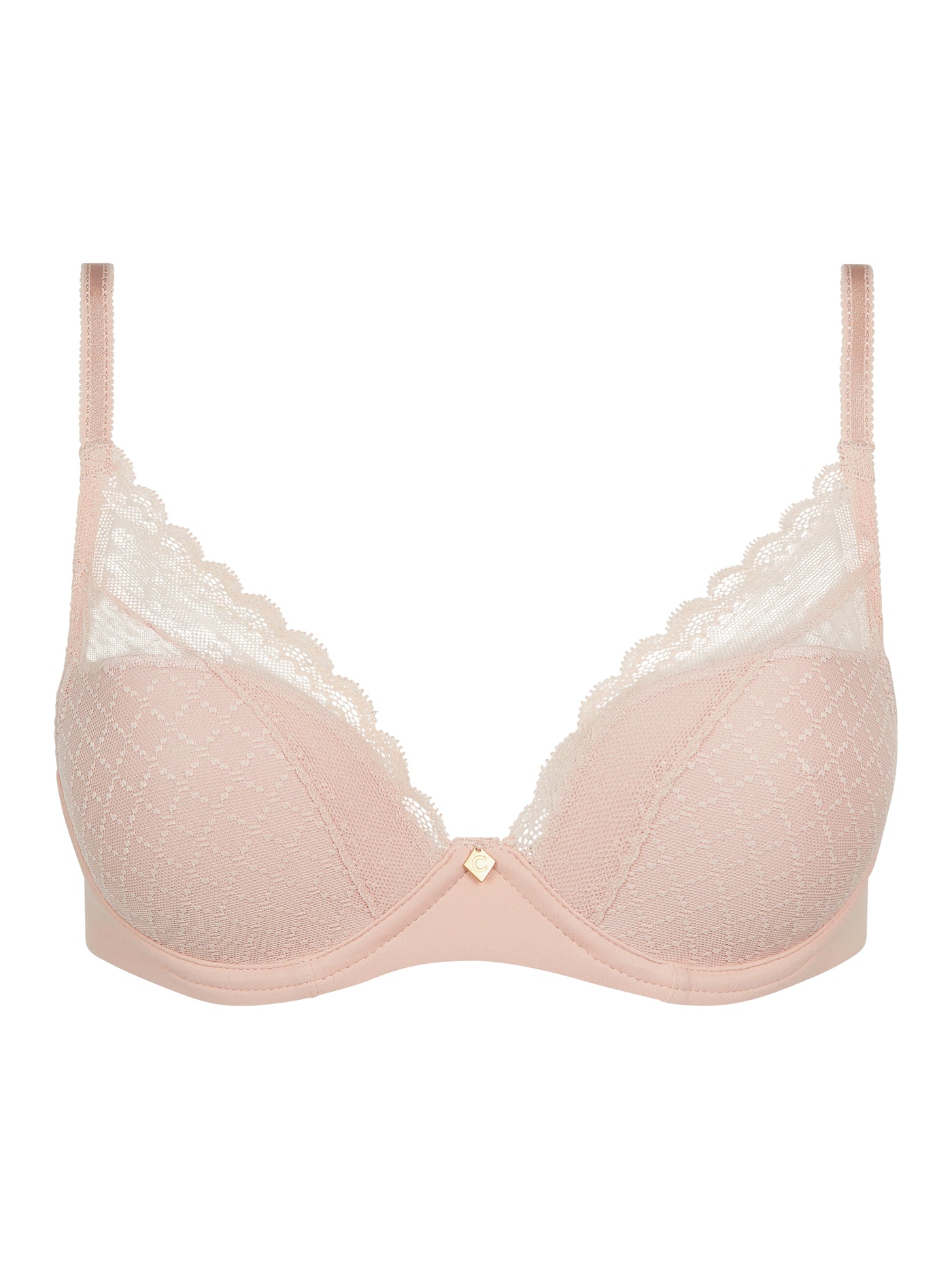 Chantelle Norah Chic Plunge T-shirt Bra Dusky Pink
