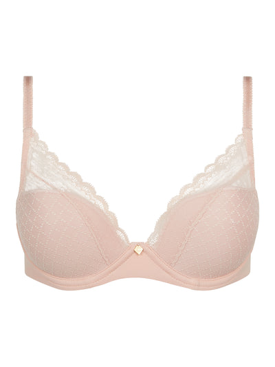 Chantelle Norah Chic Plunge T-shirt Bra Dusky Pink