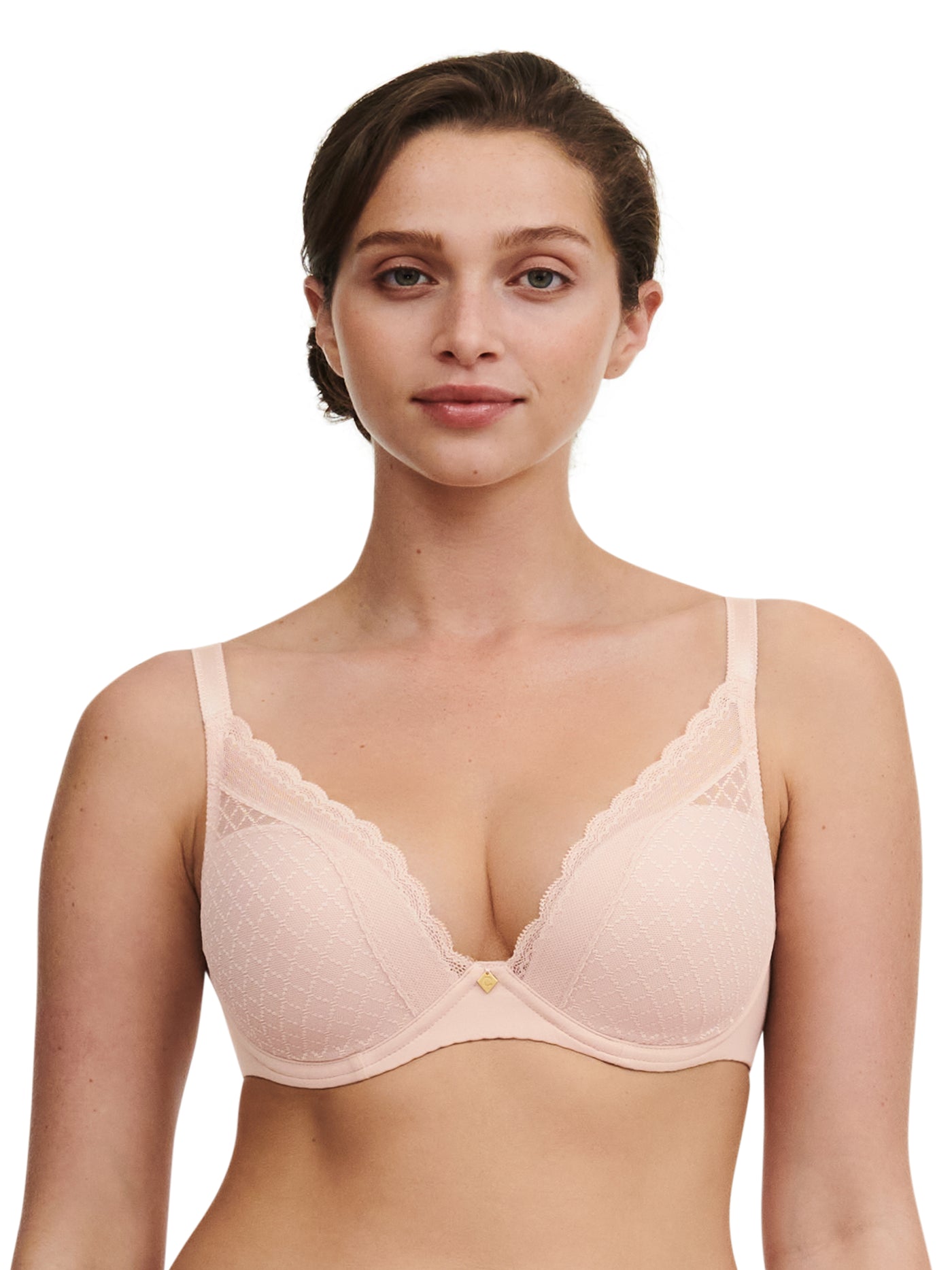 Chantelle Norah Chic Plunge T-shirt Bra Dusky Pink