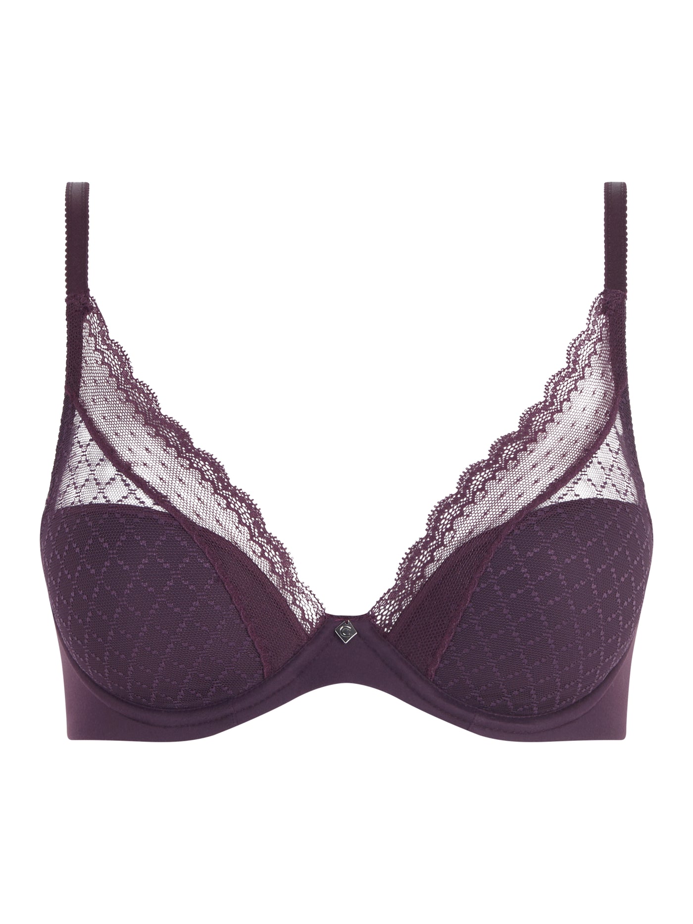 Chantelle Norah Chic Plunge T-shirt Bra Aubergine