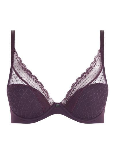 Chantelle Norah Chic Plunge T-shirt Bra Aubergine