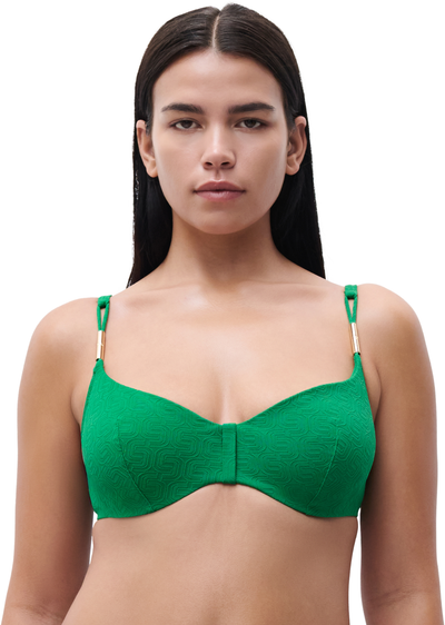 Chantelle Beachwear Hera Covering underwired bra Emerald Green