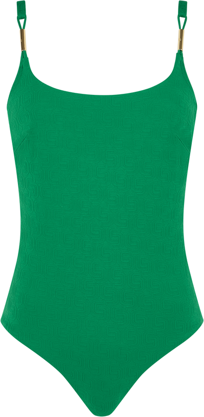 Chantelle Beachwear Hera Covering underwired swimsuit Emerald green