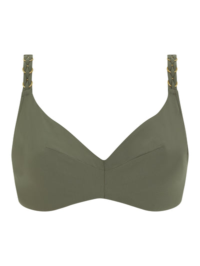 Chantelle Beachwear Emblem full cup wire bra Khaki Green