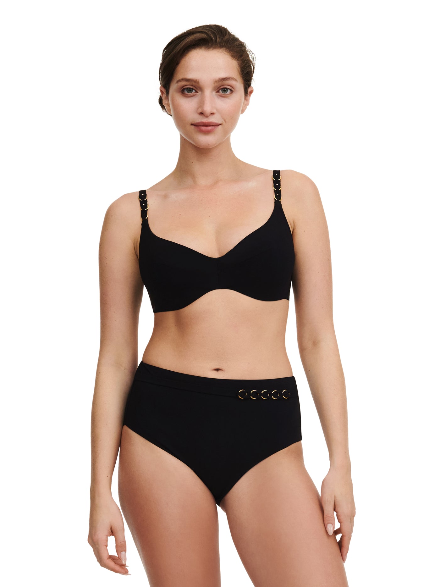 Chantelle Beachwear Emblem high waist bottom Black