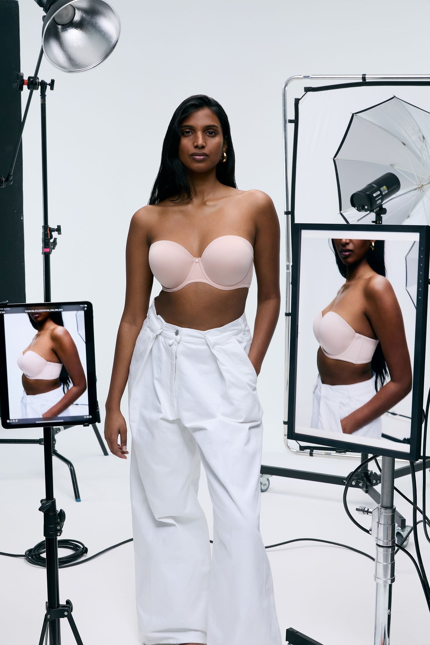 Chantelle Comfort Chic Bandeau t-shirt bra Dusky Pink