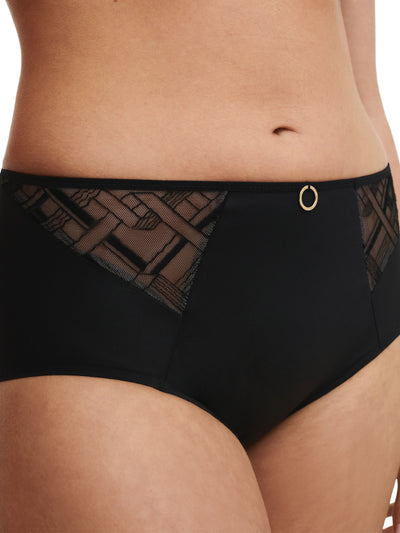 Chantelle Graphic Support High Waisted Full Brief Black