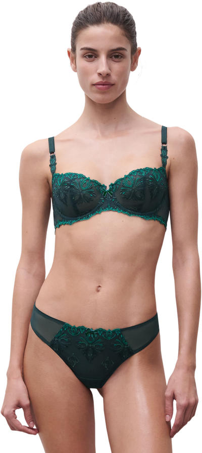 Chantelle Champs Elysees Balconette Bra Vert Eden