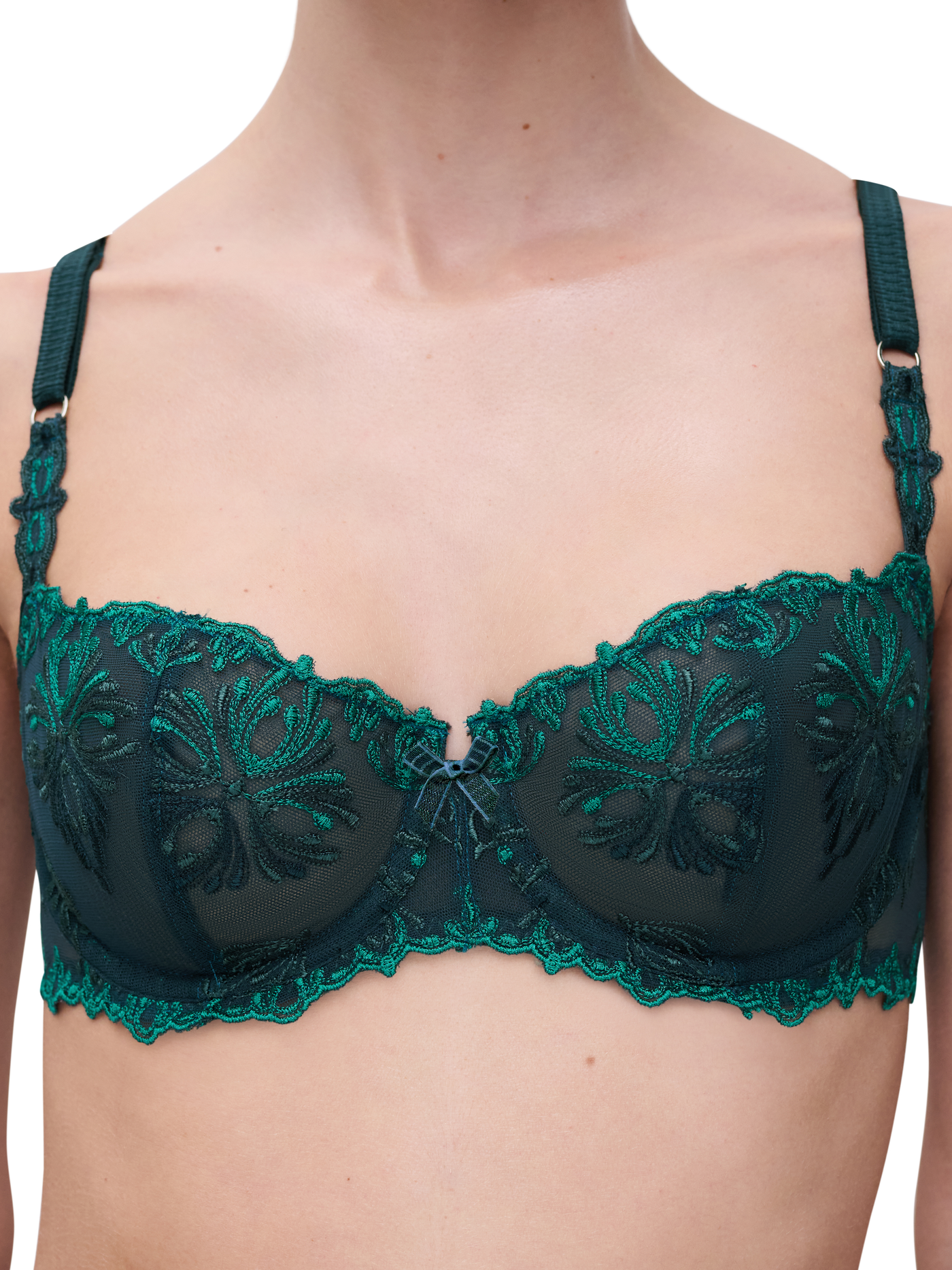 Chantelle Champs Elysees Balconette Bra Vert Eden