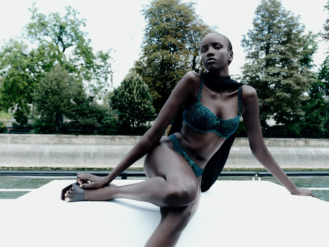 Chantelle Champs Elysees Balconette Bra Vert Eden