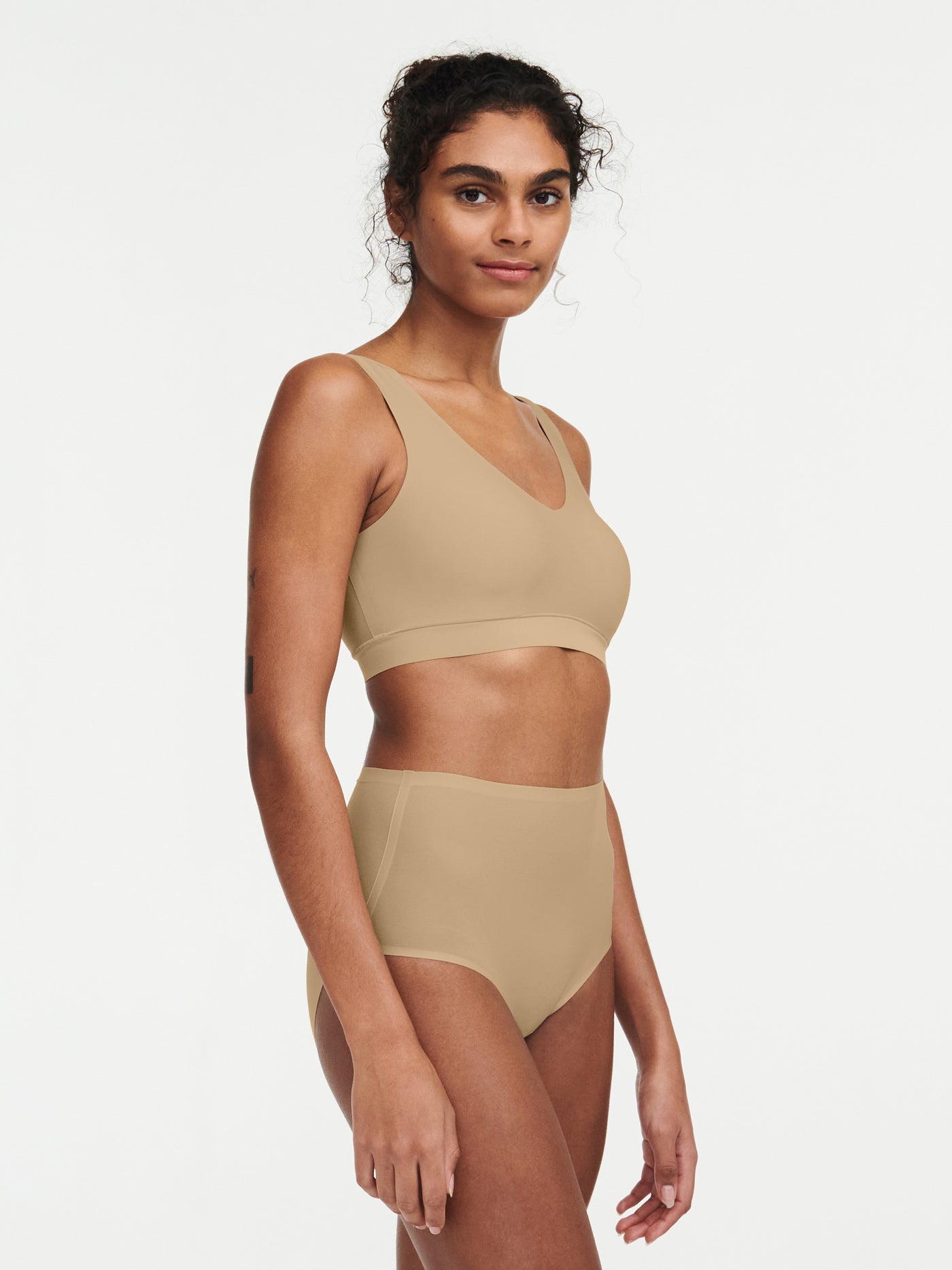 Chantelle Softstretch High Waisted Brief Nude Sand