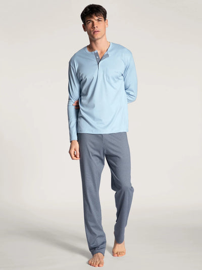 Calida Nightwear Basic Comfort Fit Relax Choice Pyjama Placid Blue