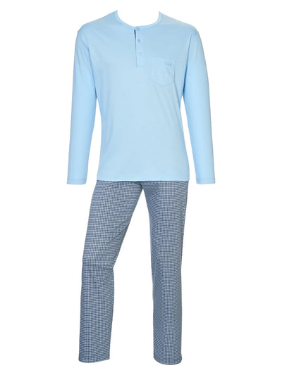 Calida Nightwear Basic Comfort Fit Relax Choice Pyjama Placid Blue