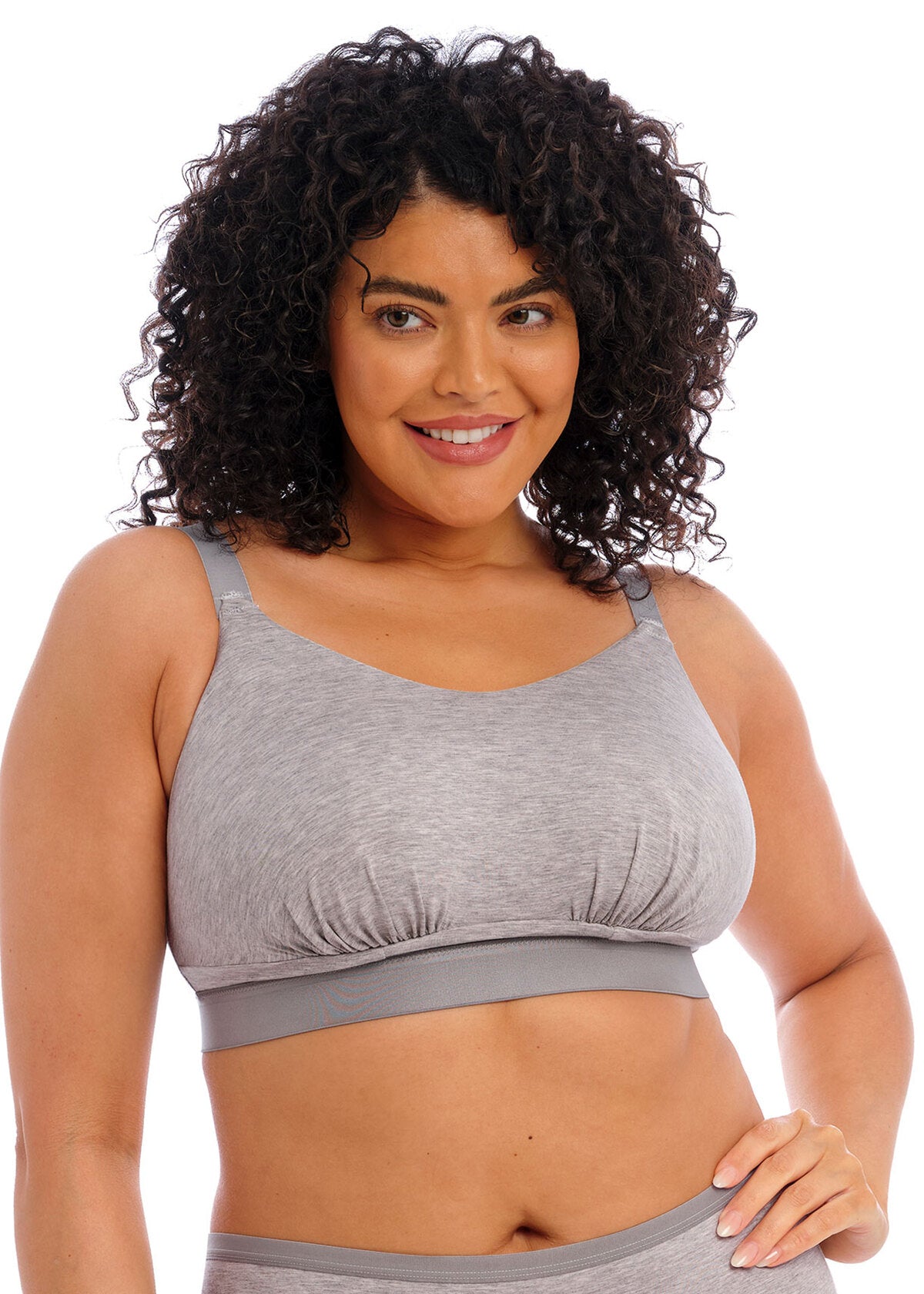 Elomi Downtime Grey Marl Non Wired Bralette Grey Marl