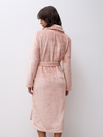 Femilet Teddy Robe Egret / Blush