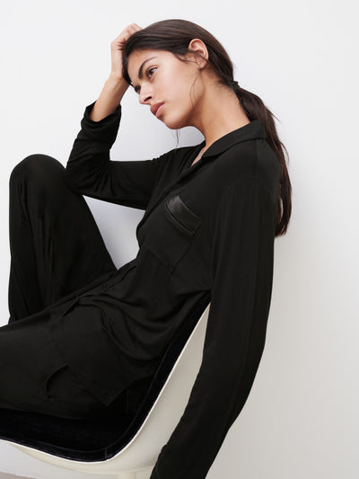 Chantelle Daisy T-shirt Long sleeves Black