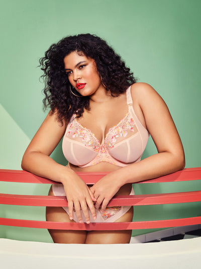 Elomi Himari Plunge bra Peach Whisper