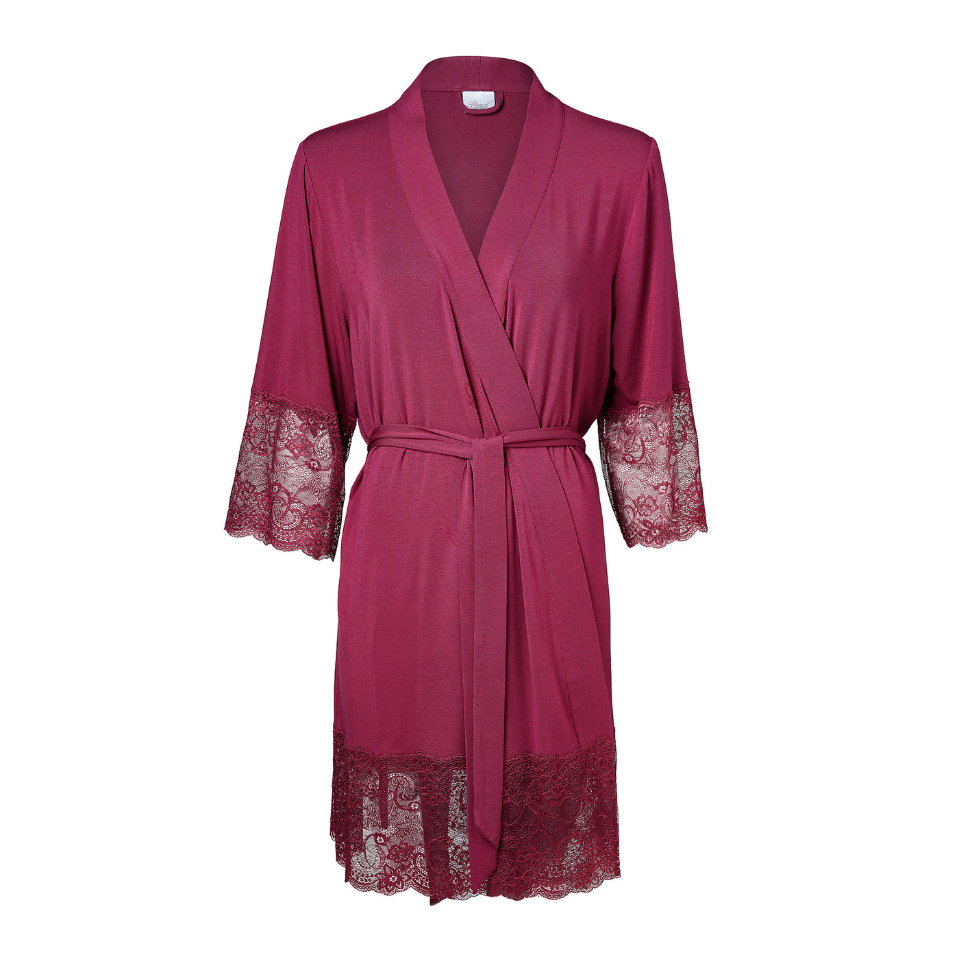 Pearl Design Stockholm Holiday Robe Lace Red Plum