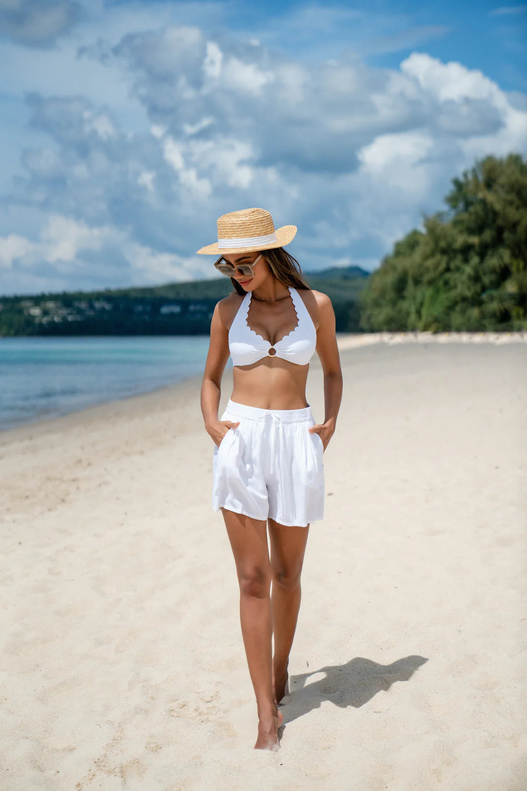 Kaanda Beach Life Minnie Shorts White