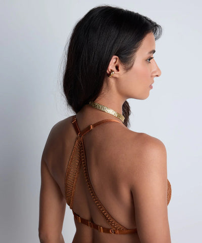 Aubade Stardust Dream Bralette Amber Gold