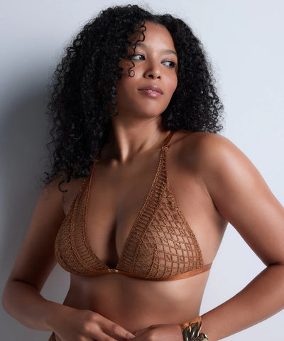 Aubade Stardust Dream Bralette Amber Gold